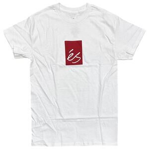 Es Skateboarding Men's T-Shirt Main Block Logo Short Sleeve Crewneck Tee